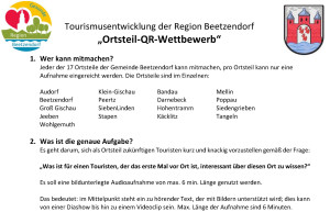 Tourismusentwicklung der Region Beetzendorf „Ortsteil-QR-Wettbewerb“